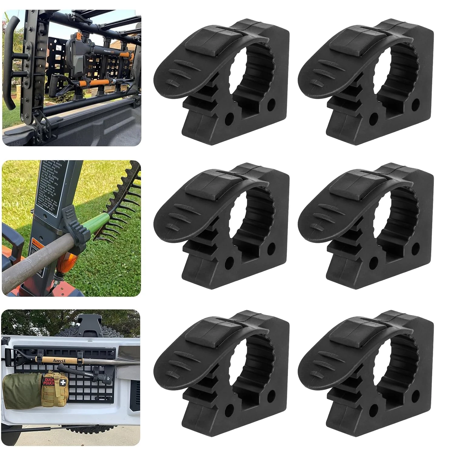 Quick-Release Clamps Mount Rubber ,For Roof Rack Fits and1.18-in to 1.42-in Diameter Round Tube,For UTV ATV Boat Van Or Any Wall