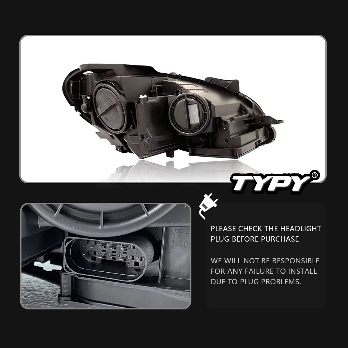 TYPY Car Headlights For Benz C-Class W204 2011-2013 LED Car Lamps Daytime Running Lights Dynamic Turn Signals Car Accessories