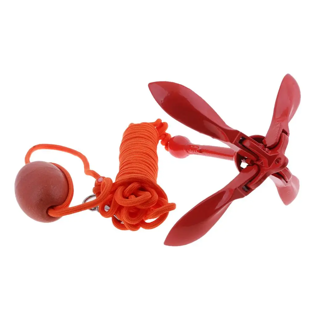 

Red Portable Small Folding Anchor Kit for Pound Kayak Boat Canoe