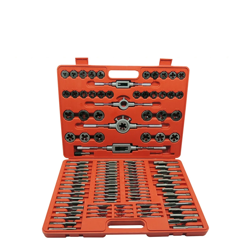 

110Pcs/Set Tap and Die Set M2-M18 Screw Thread Metric Tap Die Sets of Hand Tools Kit Hand Threading Tools For Metal Working