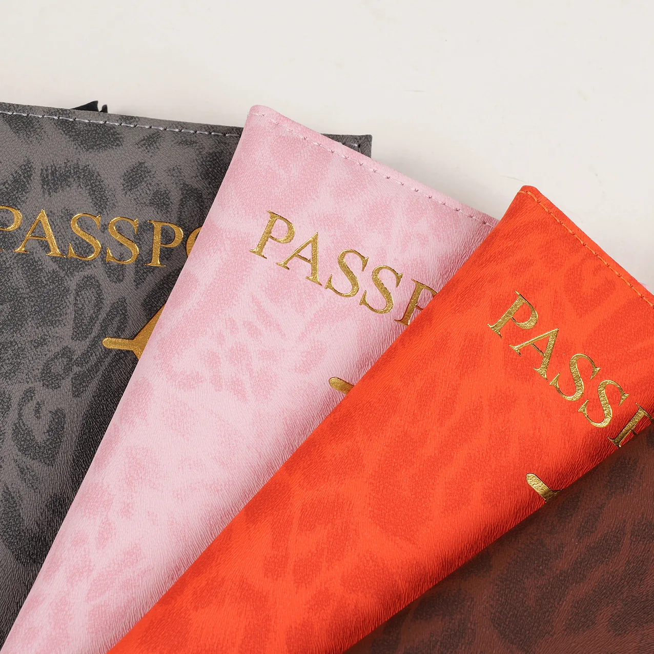

PU Leather Passport Cover Holder for Women Men Fashion Travel Protective Accessories with Card Slot