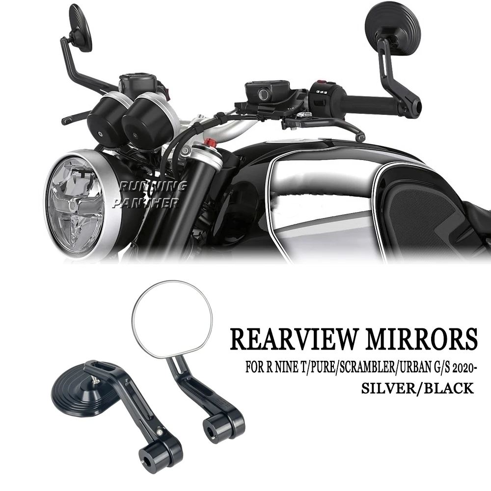 For BMW R NINET NineT Urban G/S RnineT Scrambler RNINET Pure R9T Motorcycle CNC Handlebar Rearview Side Mirrors Bar End Mirror