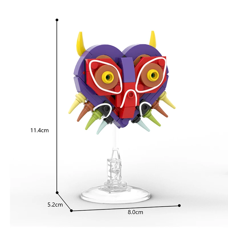 BuildMoc Tears of the Kingdom Skull Kid Majora\'s Mask Building Blocks Set Action Game Props Bricks Toys For Children Gifts