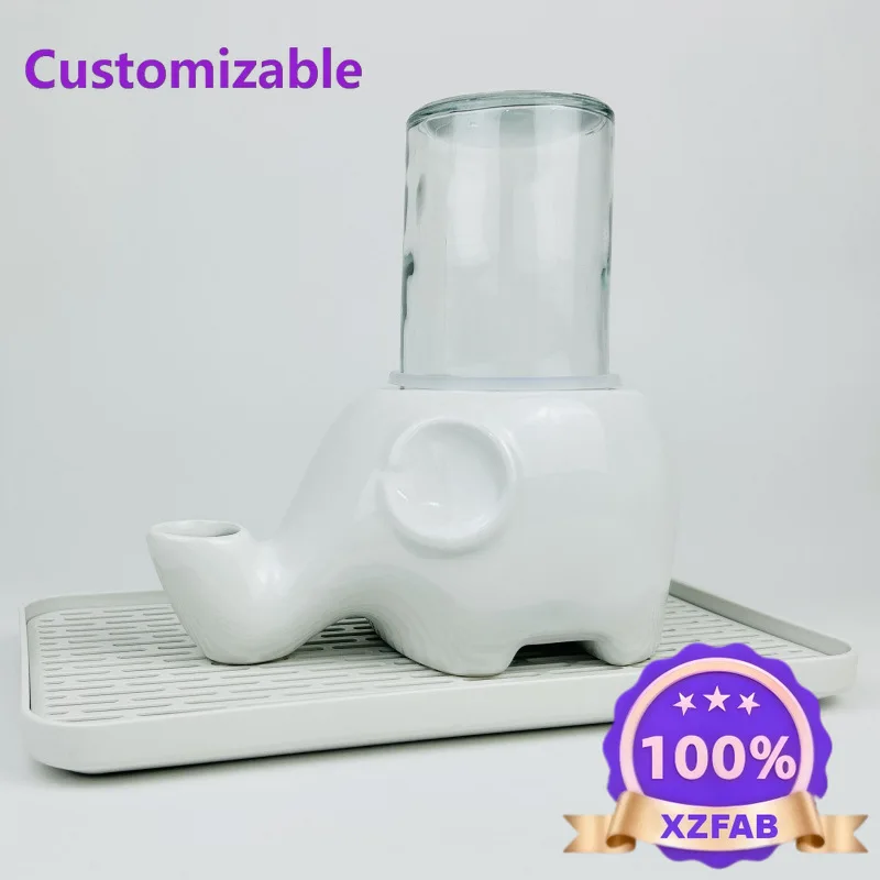 Factory Direct 2026 Non-wet chin elephant water dispenser Garfield big face flat face drinking bowl anti-knock plus anti-moistur