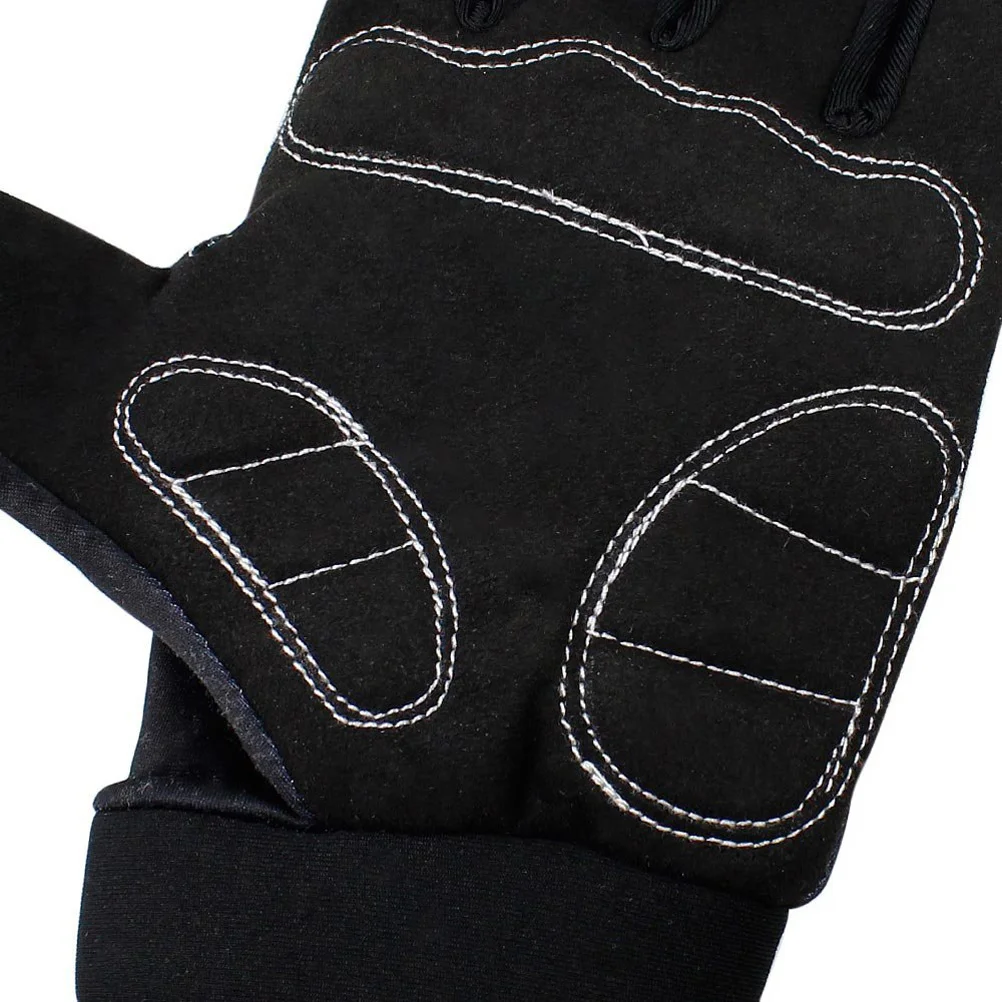 A Pair of F7507 Pattern Full Finger Bike Cycling Sports Gloves - Size S (Black+White) Full finger gloves