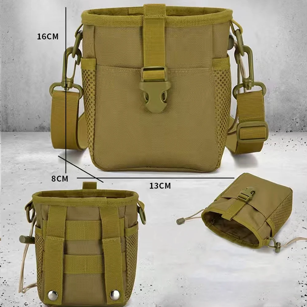 Tactical Magazine Dump Pouch Molle Drawstring Utility Belt Fanny Hip Holster Bag Outdoor Recovery Ammo Pouch Should Waist Bag