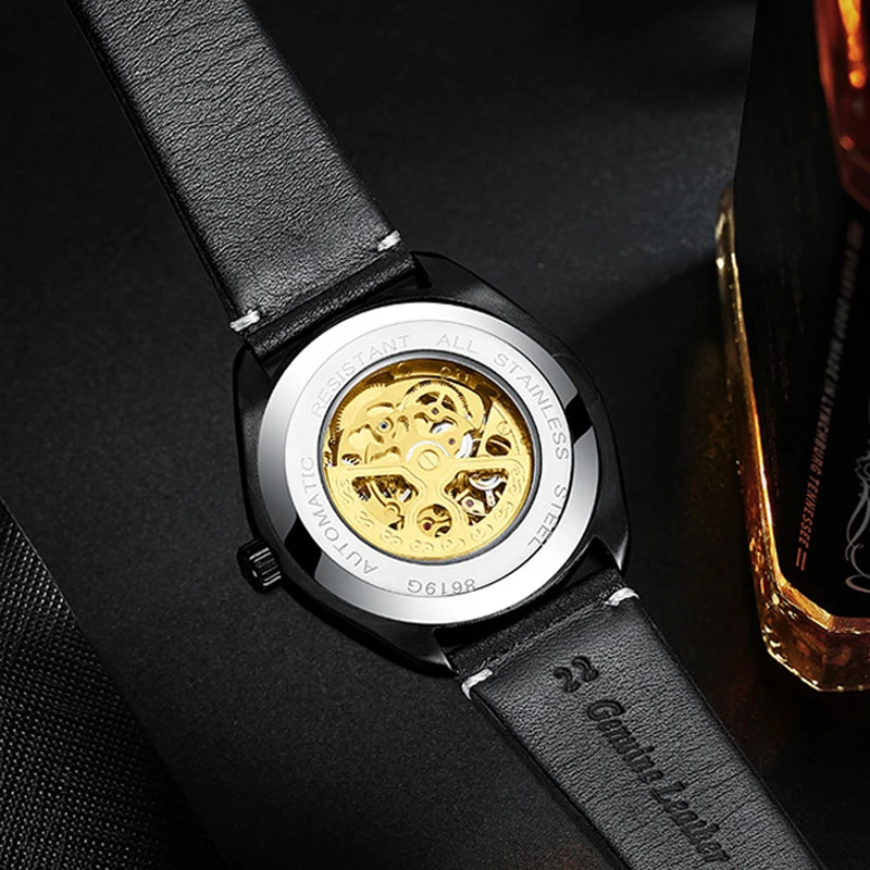 New Skull Luminous Watches Fully Automatic Men Watches Hollowed Fashion Mechanical Watches Luxury Man Watch Reloj Hombre