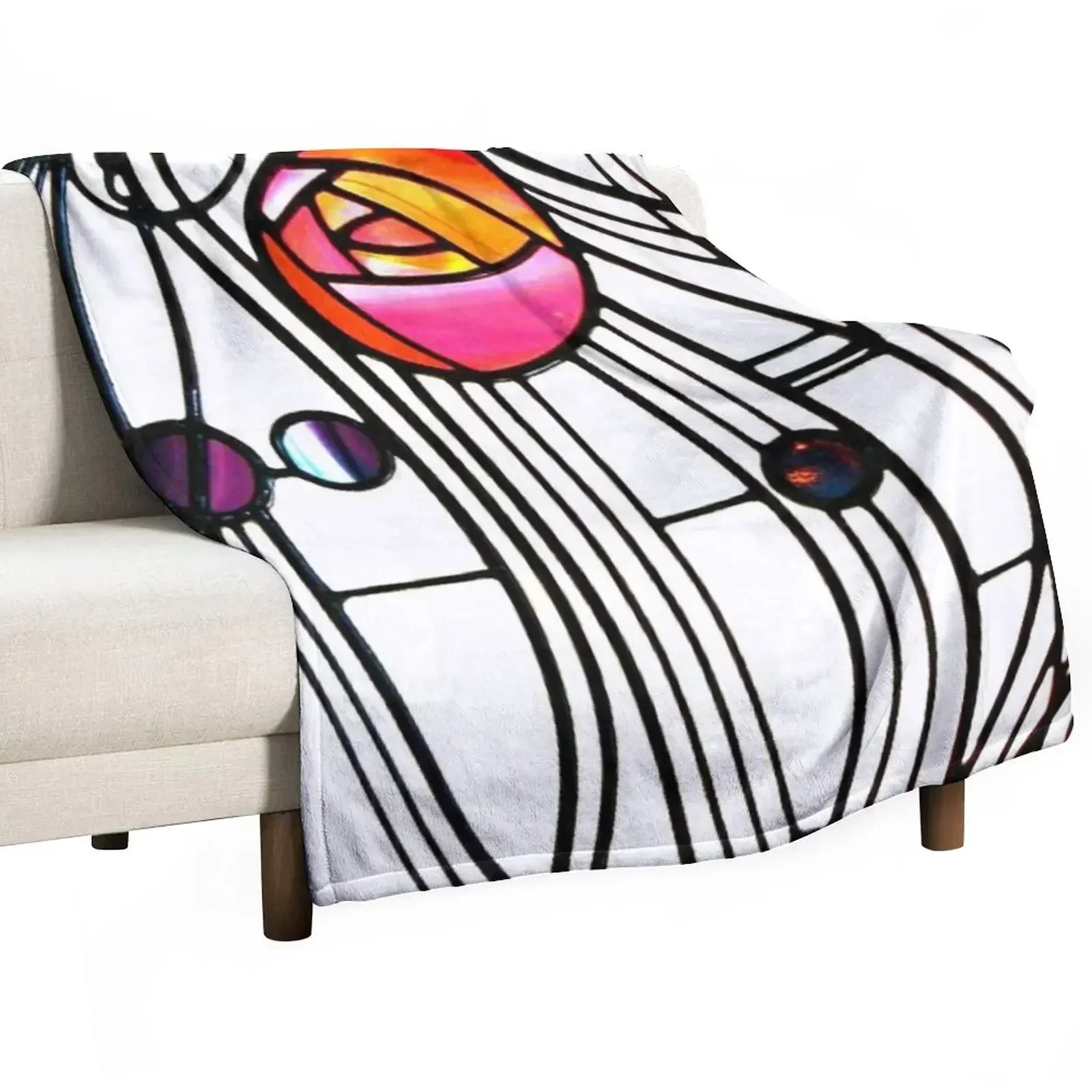 

Charles Rennie Mackintosh design Throw Blanket Decorative Sofa Furrys Decorative Beds Large Blankets