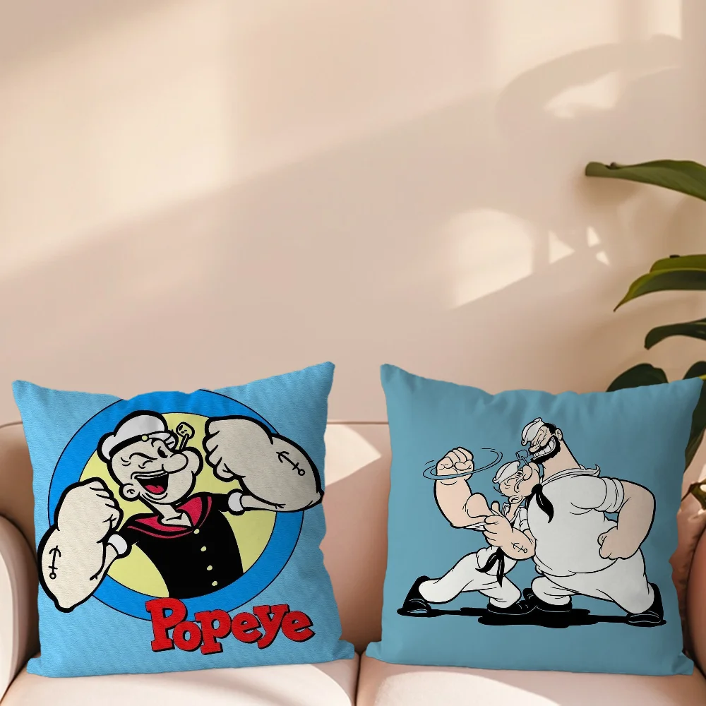 P-Popeyes Cartoon Pillow Case Sofa Cushion Cover Office Simple Decorative Pillowcase