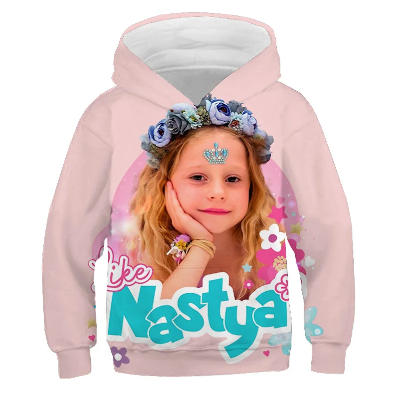 Fashion Like Nastya Hoodies Kawaii Print Children Sweatshirts New Autumn Casual Tops Kids Clothes Boys Girls Cute Hoody Pullover