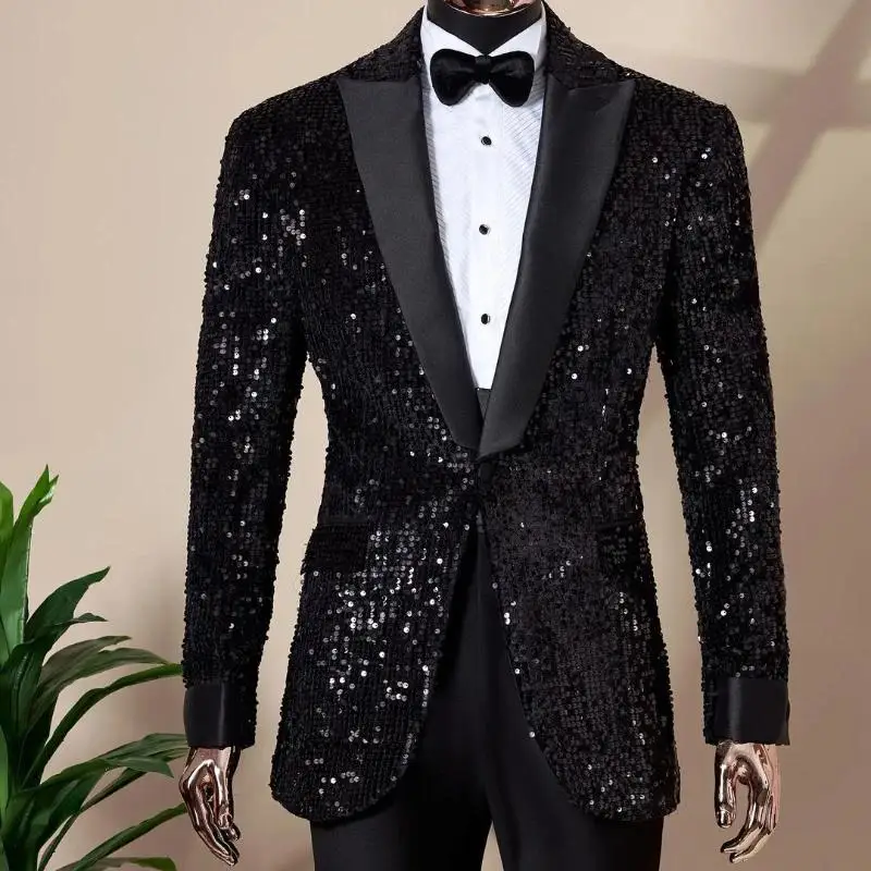 Blazer Suit For Men 2 Piece Outfit Set Suits High Quality 2024 Pants Mens Clothing Fashion Wedding Tuxedo Jackets costume coats