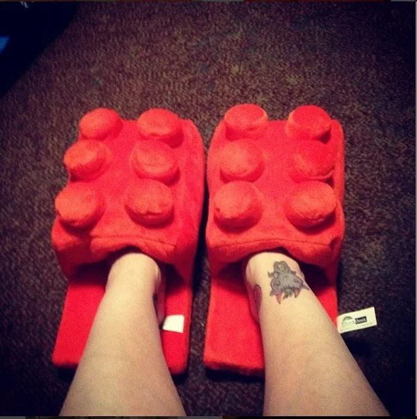 Warm Brick Slipper Women House Winter Plush Contton Indoor Funny Fuzzy Floor Home Room Shoes Flat Thermal Creative Men Female