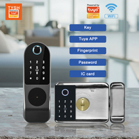 TYSH Tuya Remote Smart Home With Wifi Outdoor Double Fingerprint Intelligent Door Lock Digital Electronic Smart Lock Door