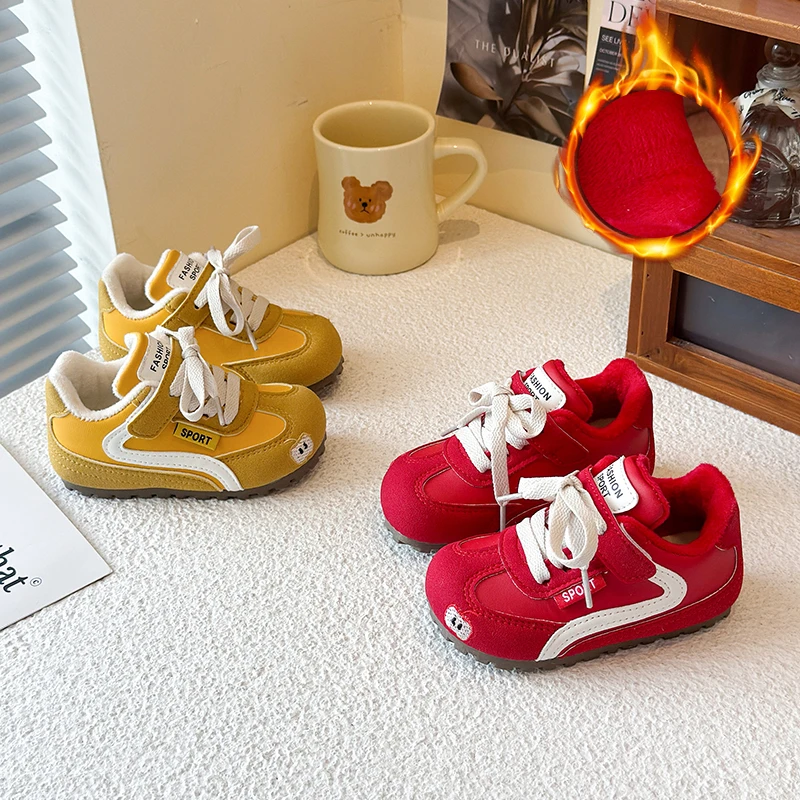 

2025 Winter New Children Casual Shoes for Girls Boys Fashion Korean Style Soft Comfortable Versatile Chic Non-slip Sneakers