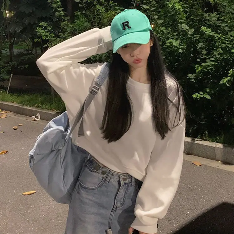 بلوزات ملابس نسائية على طراز الشارع تفاصيل على الطراز المحايد اتجاهات بيج Invierno Nueva Moda Urbana Estampada Divertida Y2K
