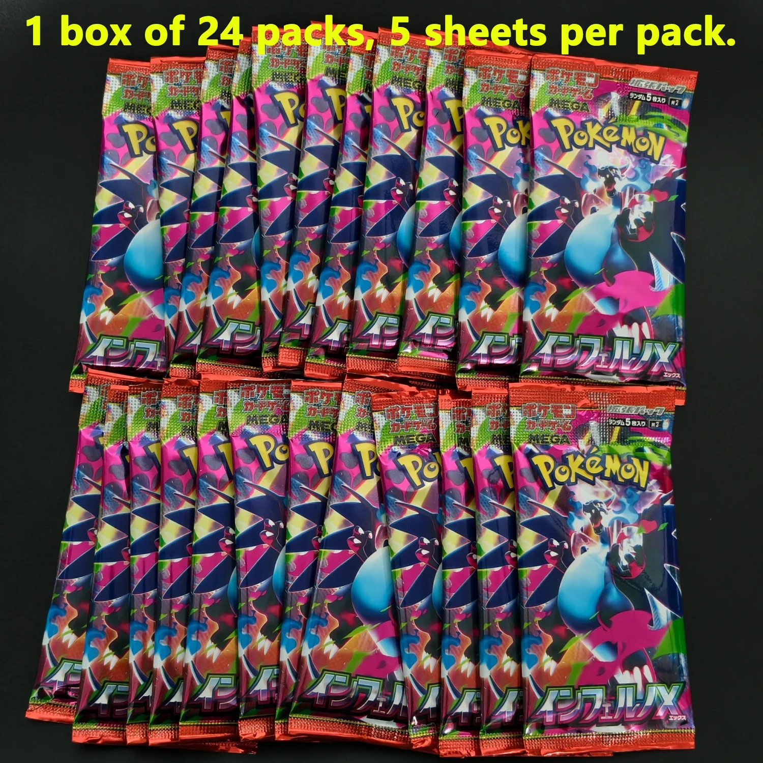 1 Box Self-made Proxy Japanese M2 Mega Evolution Pack Gold Charizard X Dawn Sharpedo Lopunny Collectible Game Cards Toy view 3