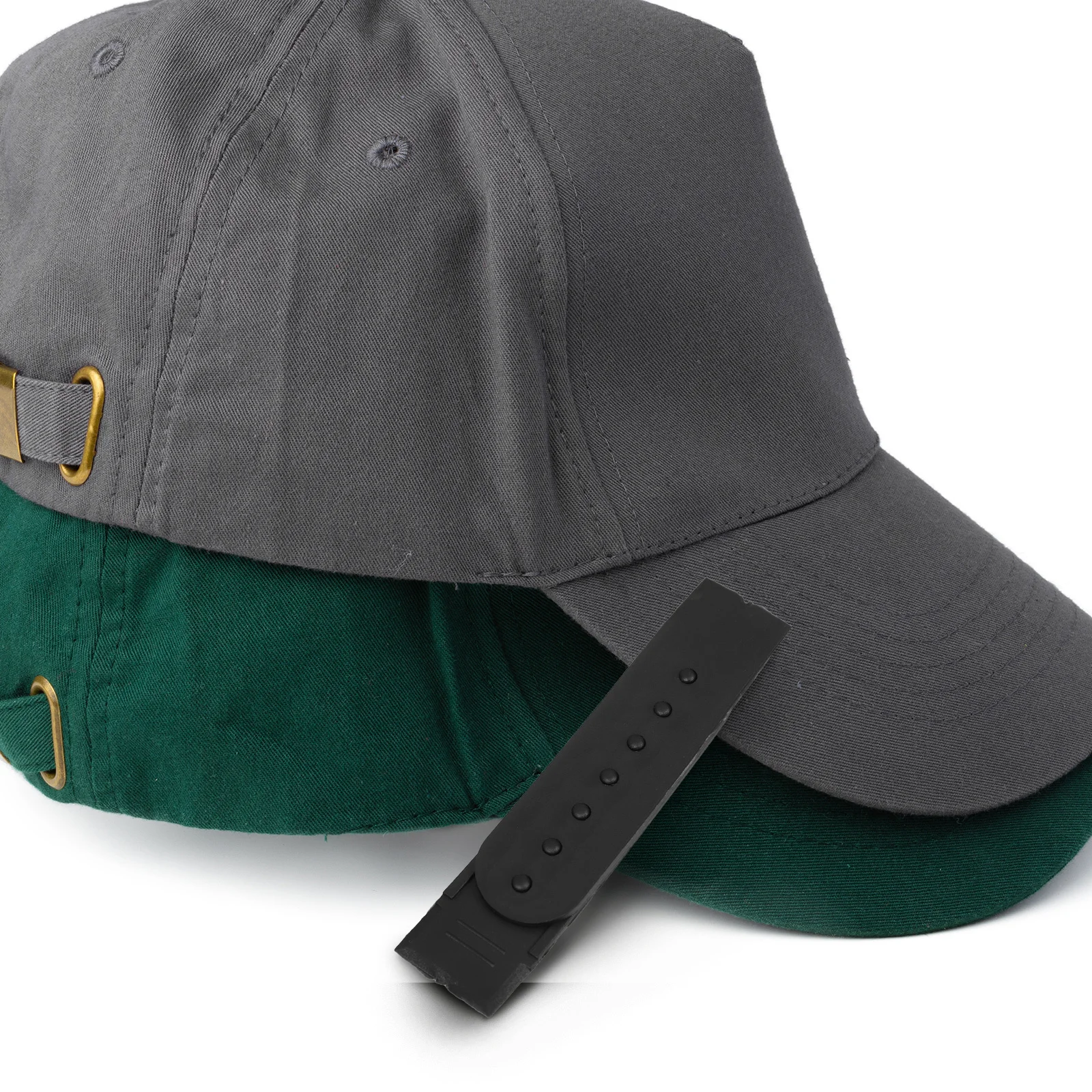 

12Pcs Snapback Buckle Strap Adjustable Black Plastic Hat Replacement Strap 7 Holes Baseball Cap Repair Fastener