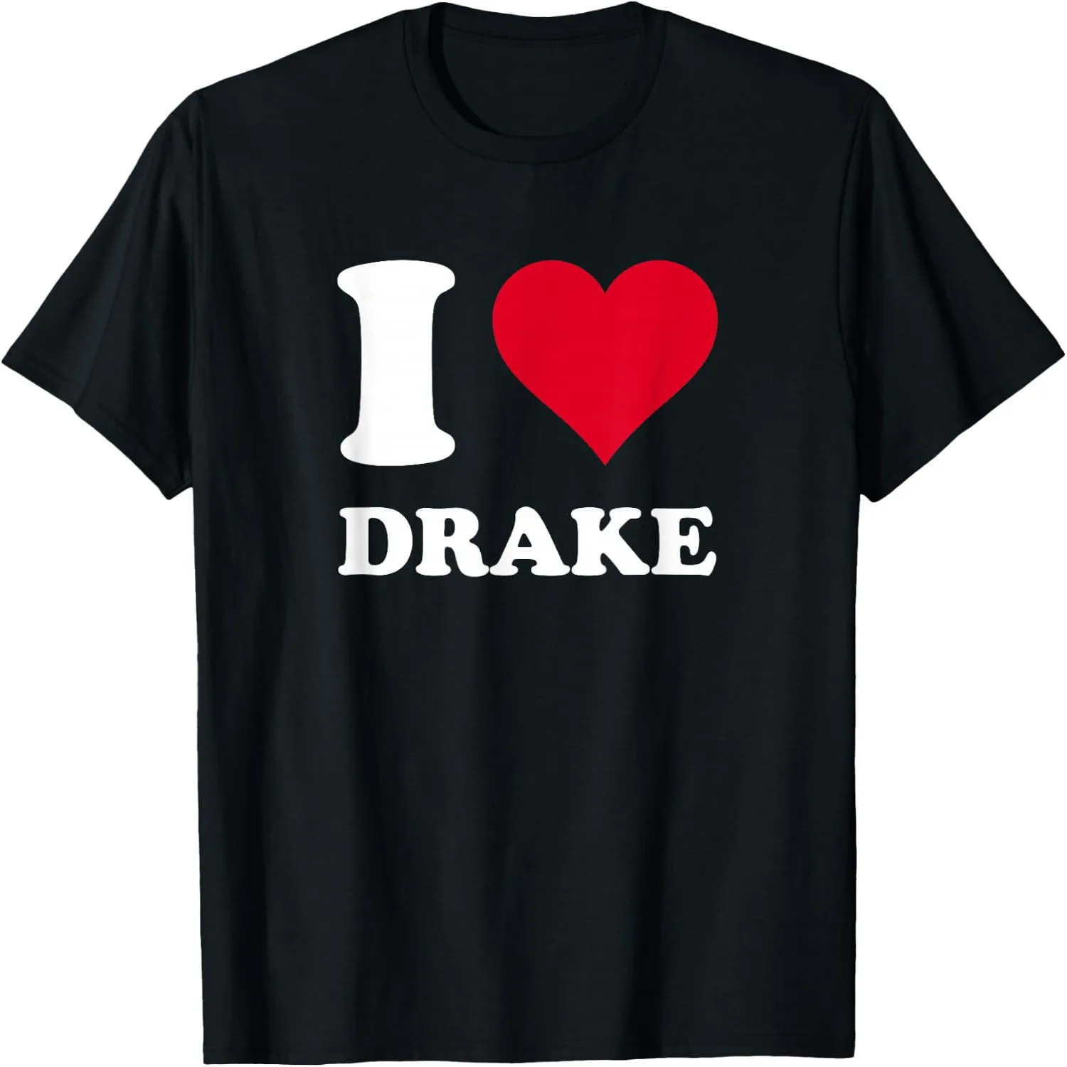 I Love Drake Red Heart T Shirts Tees for Men and Women Funny Gift Short sleeve shirt, Retro tee
