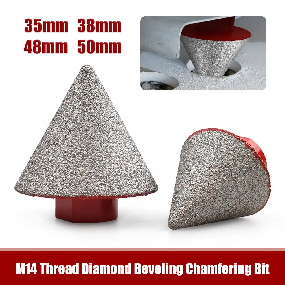

35-50mm Tapered Chamfer Tool Brazed Grinding Head Drill Bit for Marble, Ceramic, Stone Drilling