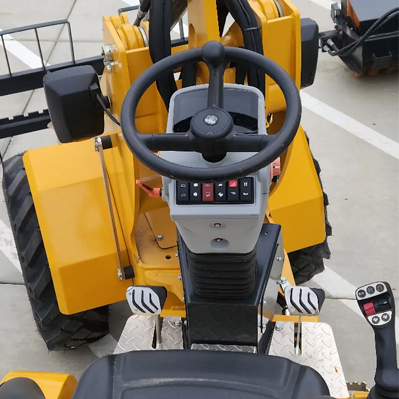 Sliding loader base, drive-type compact telescopic arm sliding steering loader, and accessories