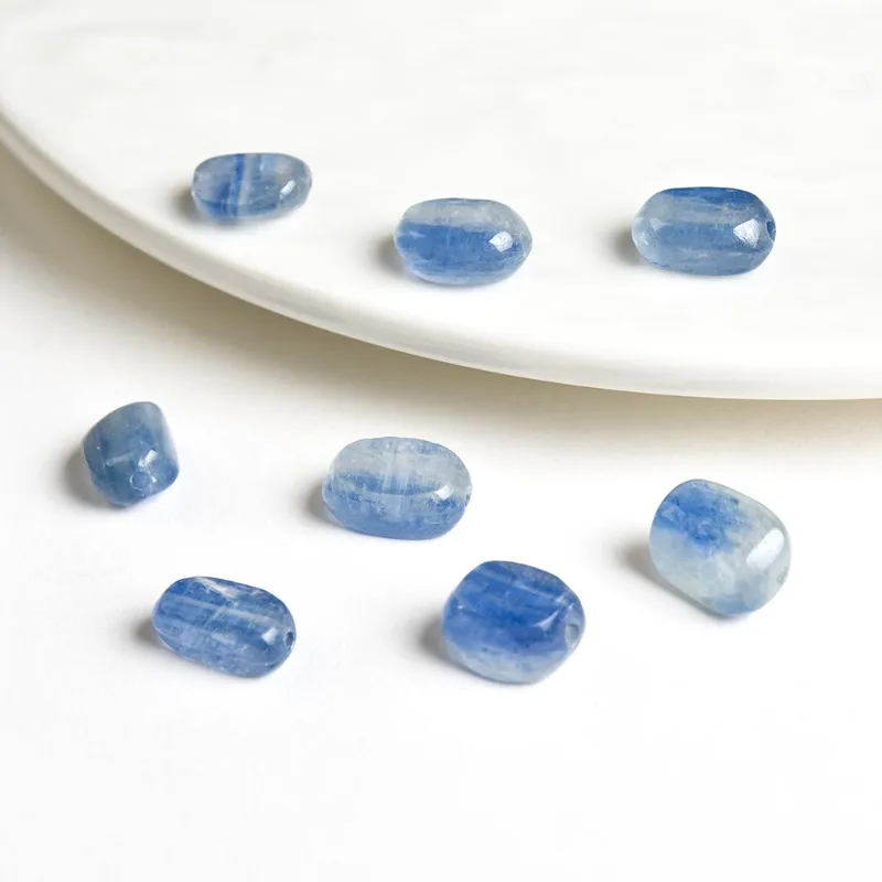 Raw Kyanite Free-form Rectangular Partition Gem Compatible with Manual Beaded Jewelry Weaving Unpolished Crystal Widget Lustrous