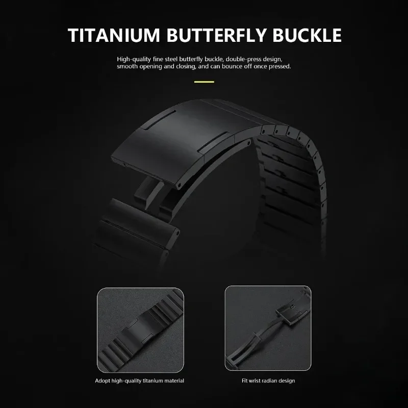 สายโลหะไทเทเนียมสําหรับ Samsung Galaxy Watch 8 40/44 มม.คลาสสิก 46 มม.สร้อยข้อมือ Galaxy นาฬิกา Ultra 2025 47 มม.Correa