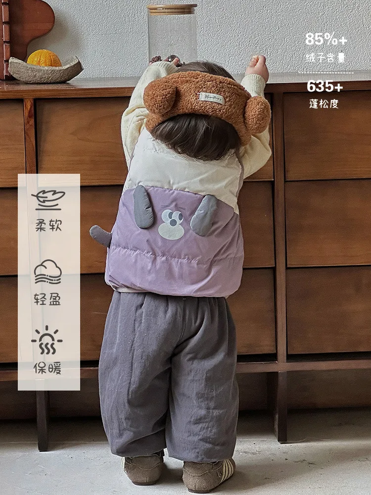 

Winter New Boys' Lightweight Down Vest Infant Toddler Warm Outerwear Boys' Sleeveless Jacket aClass