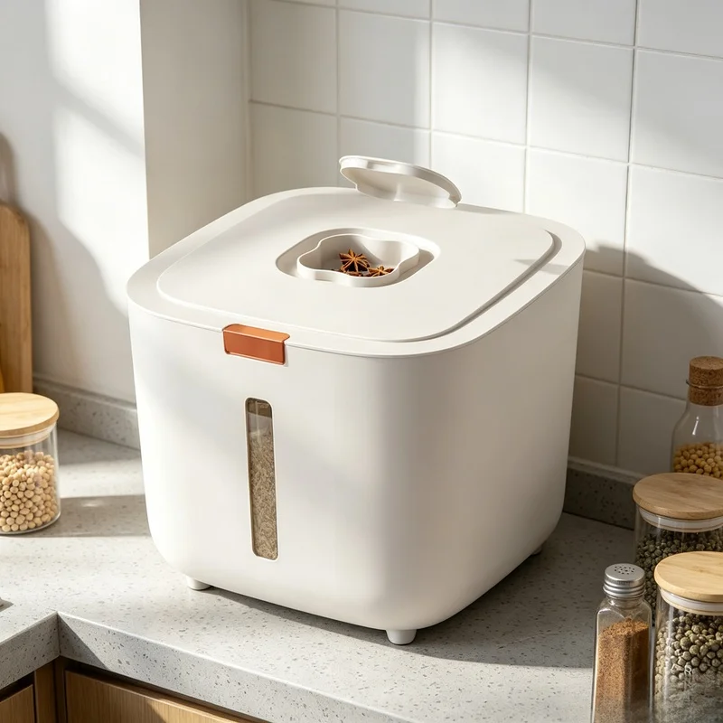 5/10KG Thickened Sealed Rice Bucket, Moisture Insect-Proof Storage Canister for Grain Flour Noodles