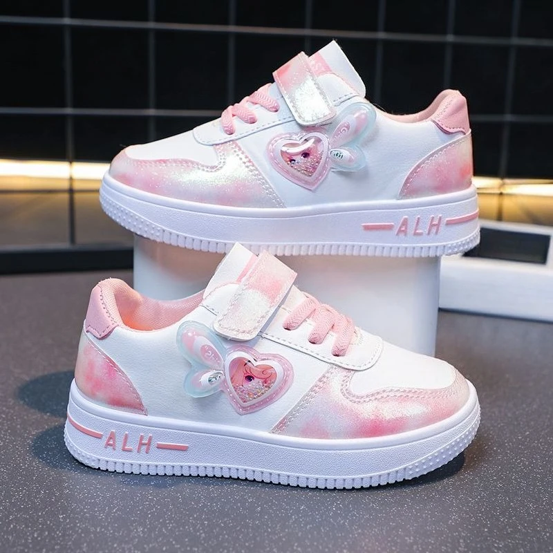 

Fashion Girls Soft Sole Non Slip Sports Sneakers 2026 Spring Autumn Kids Elementary School Casual Shoes