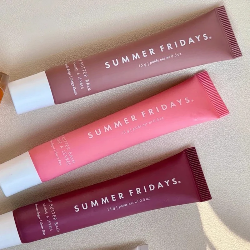NEW Summer Fridays Mini Lip Gloss Set Vanilla Beige Lip Balm Long Lasting Moisturizing Smooth Soft Tube Makeup Lip Care Suit view 6