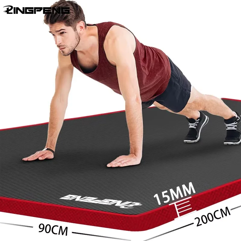 15 mm NBR-Yogamatte, rutschfest, verdickter Stil für Anfänger, Heim-Yogamatte für Sport, Tanz, Fitness-Bodenmatten-Ausrüstung