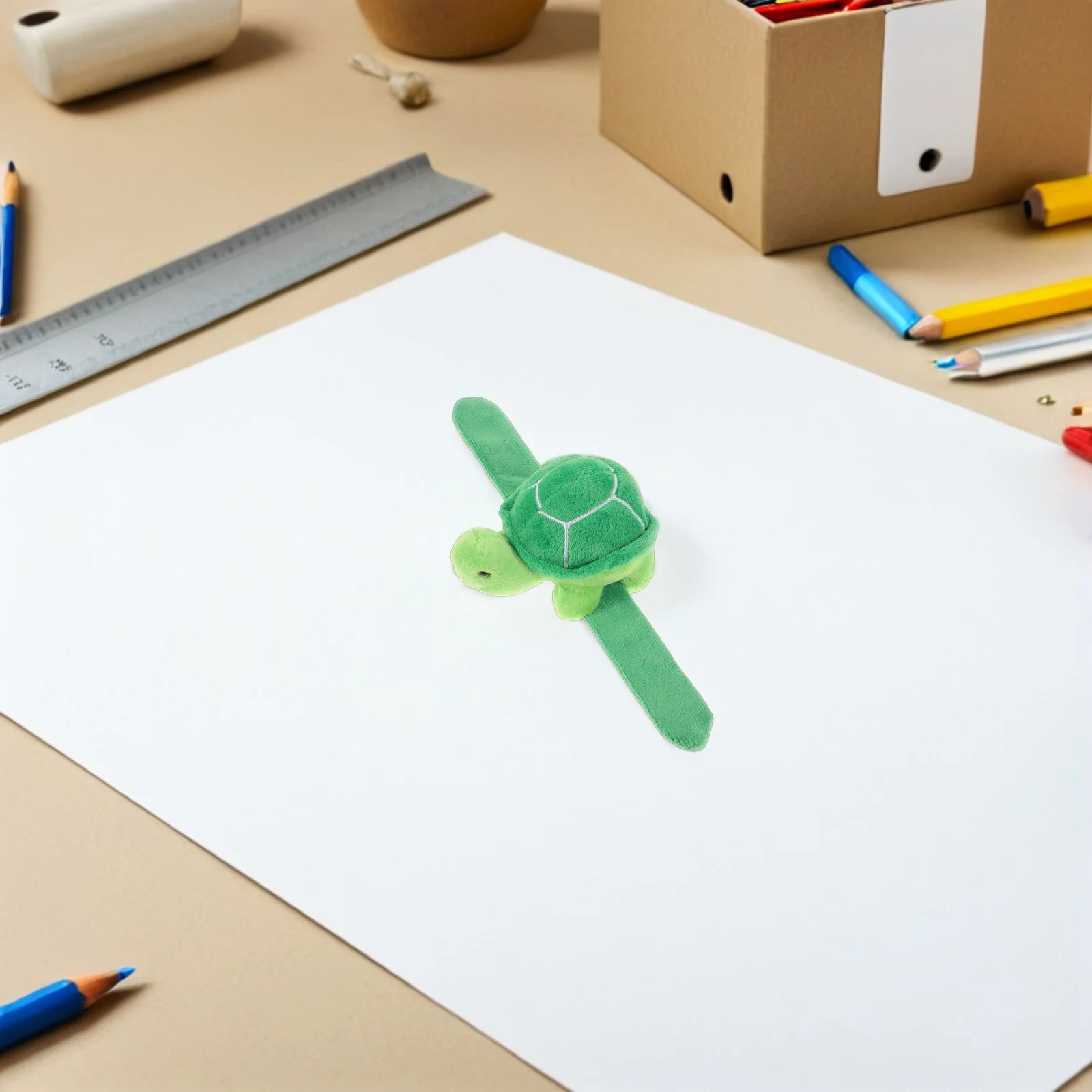 

4Pcs Turtle Slap Bracelets Soft Stuffed Animal Wristbands for Couples Kids Party Favor Gift Snap Bracelet Turtle Slap Bracelets