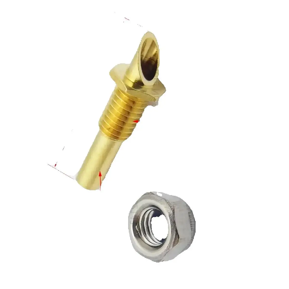 

2Pcs RC Boat MONO Marine M5 Water Cooling Nipple Water Pick up Inlet Stern Nozzle