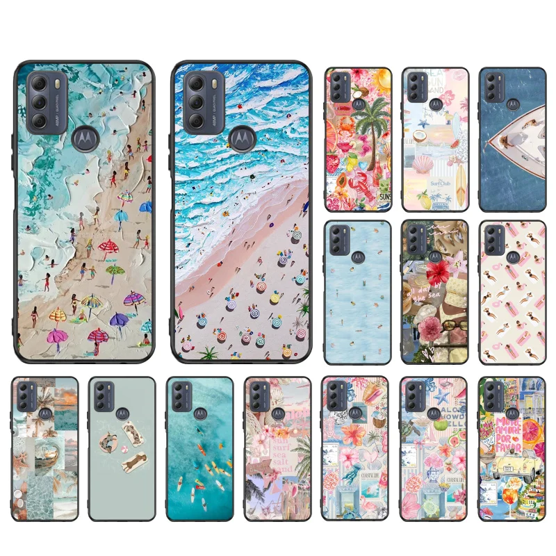 

Phone Case For Moto G86 G85 G75 G15 G05 G56 G72 G53 G54 G84 G60 G31 G32 G24 G 5G G Play Summer Travel Girl Beach Swimming