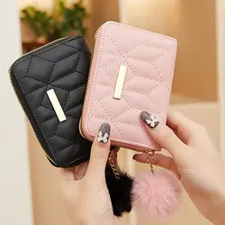 Women Small Leather Wallet Credit Card Holder Bag Zipper Money Bags Girls Coin Purse Small Wallets