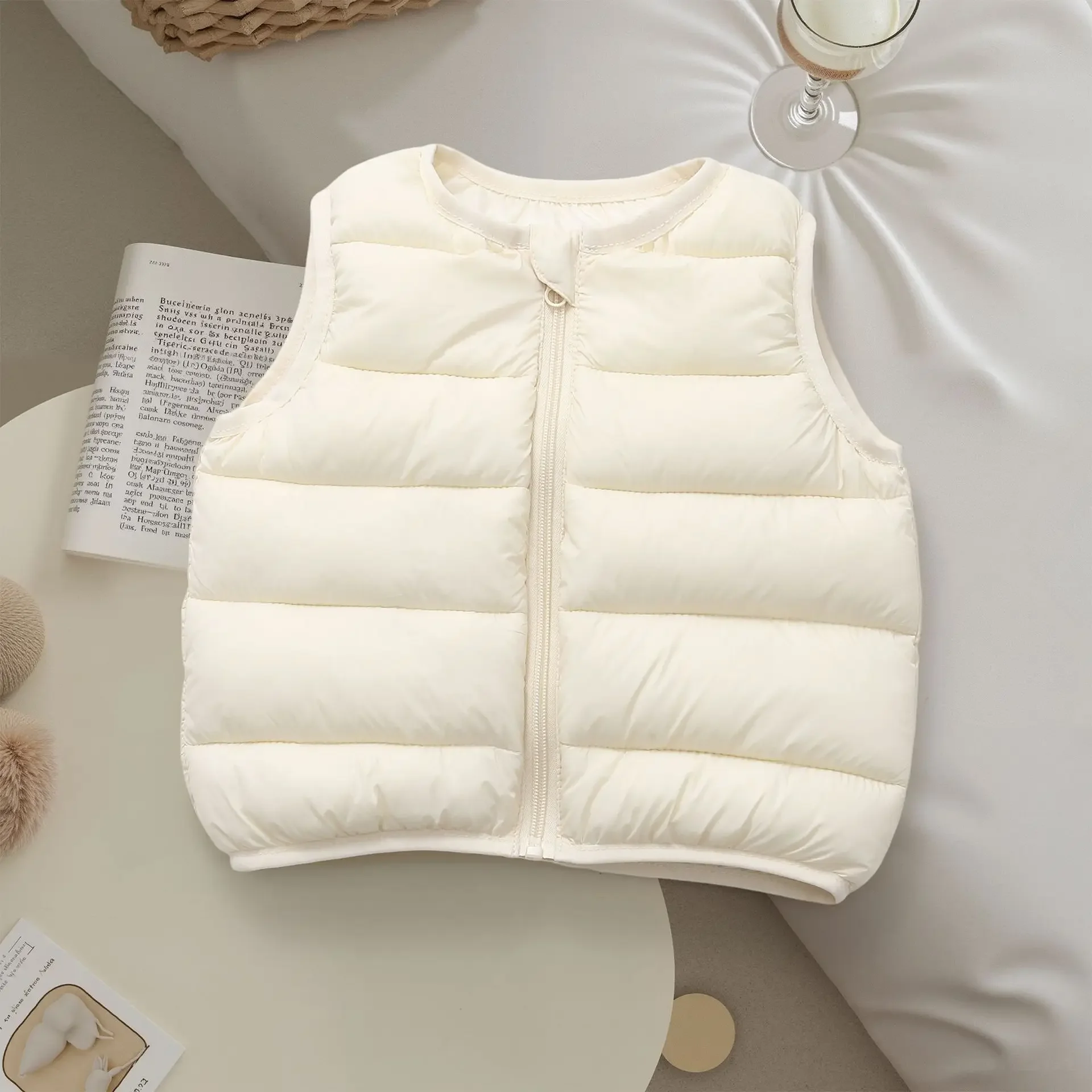 New Baby Vest Kid Toddler Cotton Jacket Thick Sleeveless Inner Outer Vest  Autumn Winter Children Pure Color Down Jacket Vest