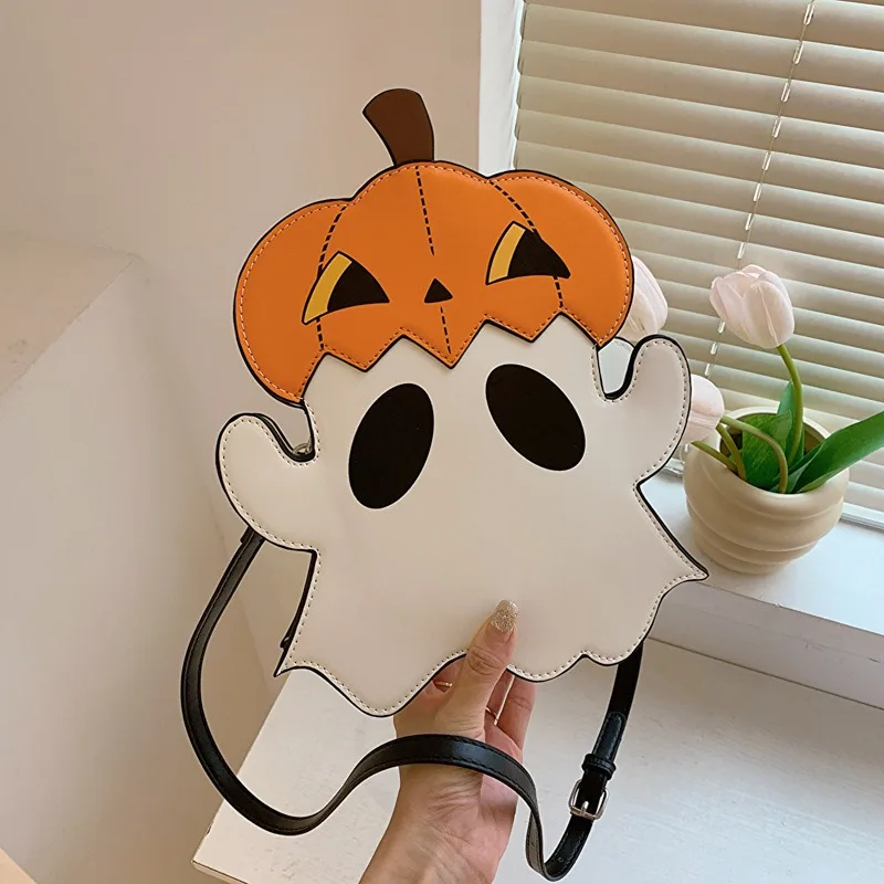 

Halloween Small Bag Internet Celebrity Same Style 2026 New European American Fashion Personality Funny Pumpkin Small Round Bag