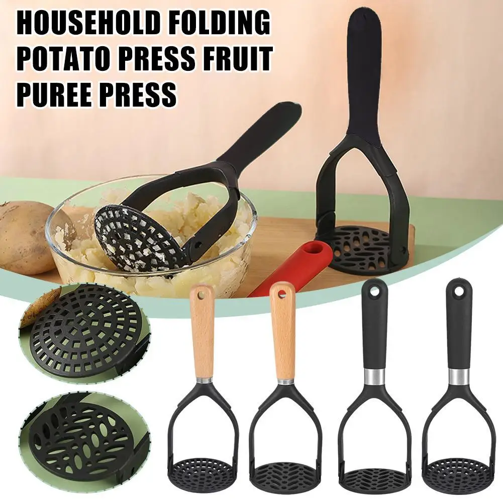 

Potato Masher Smooth Mashed Potato Press Novice Kitchen Accessories Tool Push Fruit Puree Garlic Crusher Kitchen Useful Tool