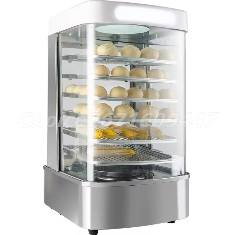 Commercial Food Insulation Display Cabinet with Steamed Buns Corn and Eggs Food Steamer Processing Machine