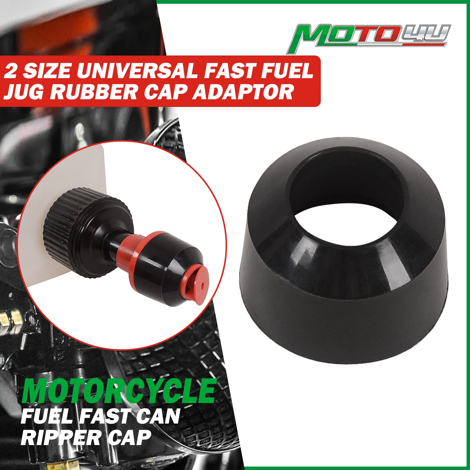 2 tamanho Universal De Combustível Rápido Adaptador Cap Borracha Tuff Jarro Jarro de Motocross Selo Para O Combustível Do Tanque de Combustível Adaptor Cap Rápida Pode Ripper