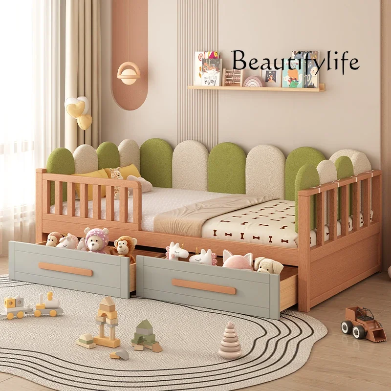 سرير أطفال VV X بسيط للتخزين، إطار خشبي فريد من نوعه، سرير أطفال للتخييم، أثاث ياباني حديث مضاء من Cabane Enfant