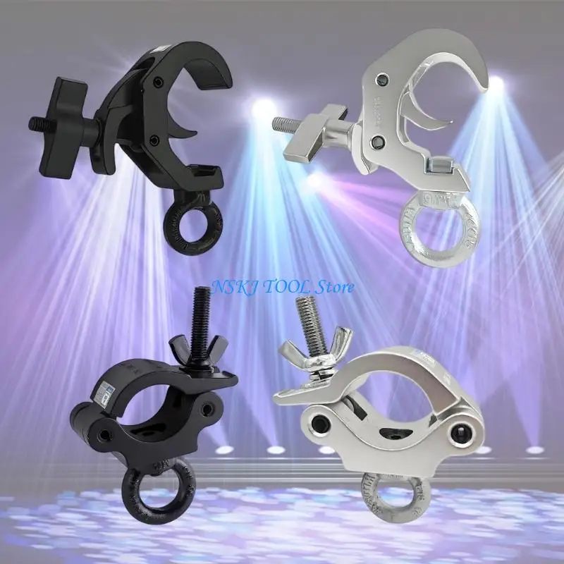 L8RC Aluminum Stage Light Pipe Clamp Single/Double Rings Swivels Compact Clamp