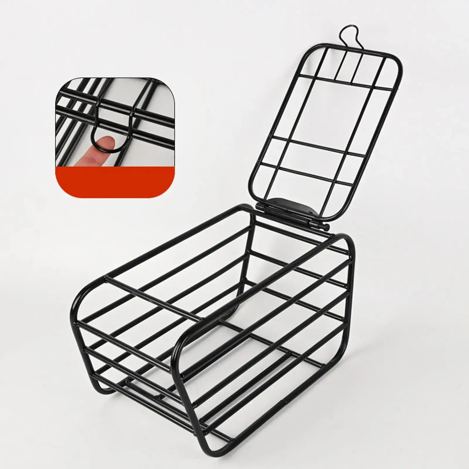 Bike Rear Basket,Heavy Duty,bicycle Rear Organizer,Pet Carrier Cargo Case for Cycling Riding Outdoor Camping Groceries Daily. view 5