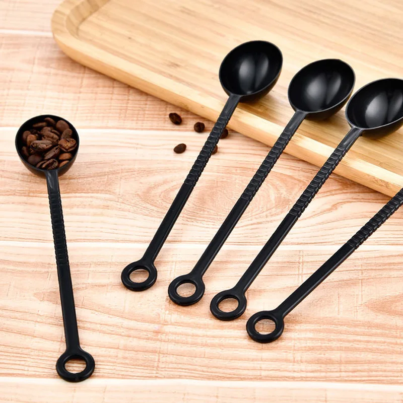 

500Pcs/Lot Coffee Spoon 10 Ml Plastic Handle Fruit Powder Spoon Small Spoon Stirrer 10 Grams Of Coffee Beans Wholesale