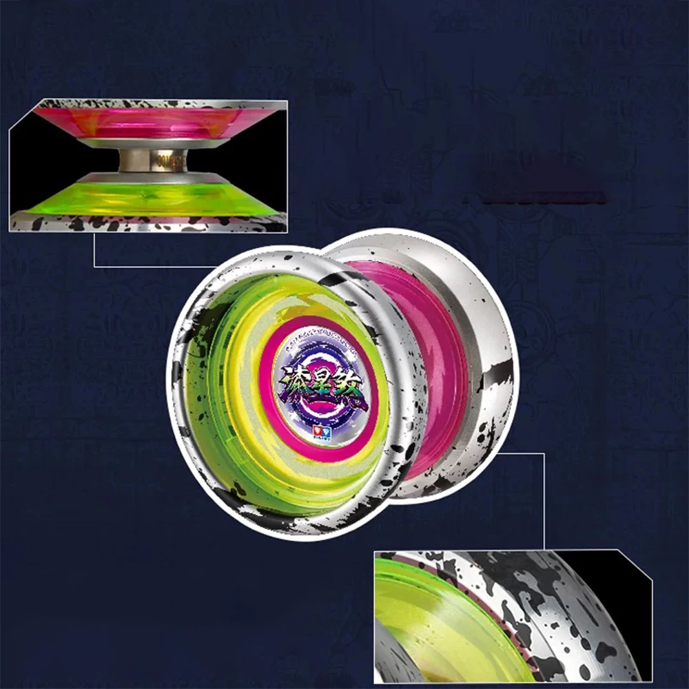 YoYo – anneau extérieur en métal incrusté d'alliage d'aluminium, insensible, Yoyo pour compétition 1A3A5A, cadeau 2 roulements extérieurs