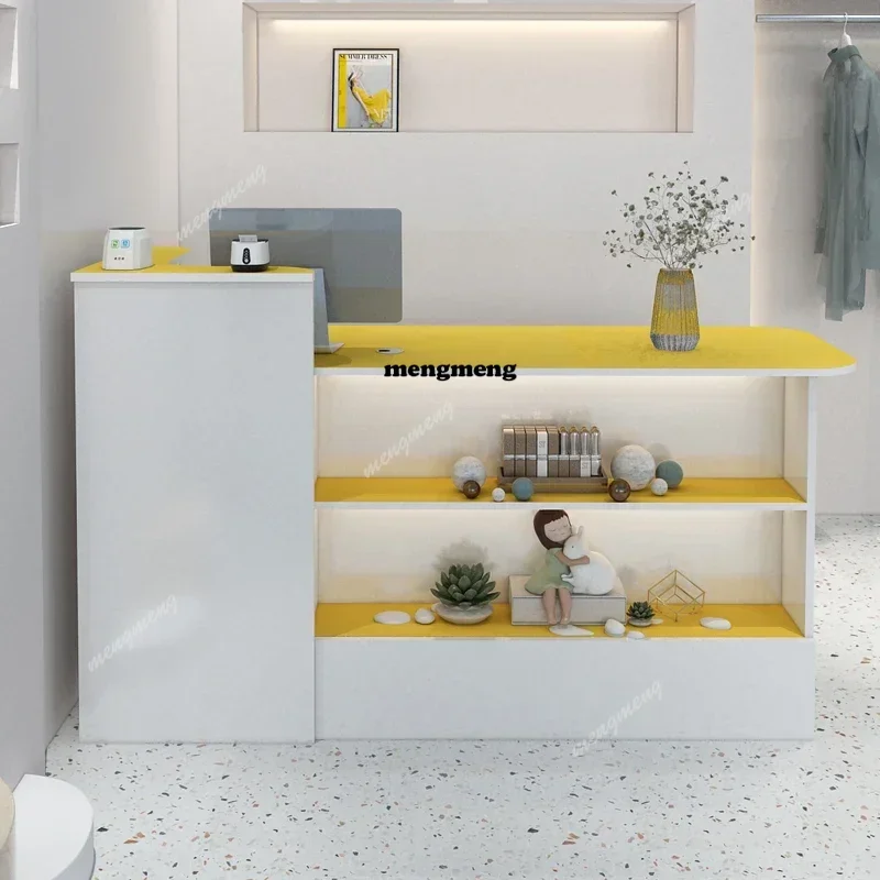 

Glamour Bar Modern Elegant Reception Desks Counter Cashier Cabinet Beauty Simple Unique Delicacy Mostrador Office Furniture