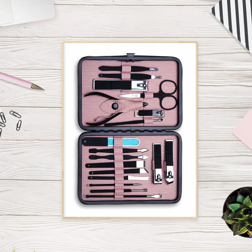 

1Set Manicure Kit Nail Clippers Durable Nail Trimming Tools Portable Pedicure Set Fingernail Grooming Kit Manicure Set