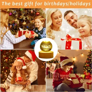 3D crystal ball with night light, Pokémon point, Doraemon to Dream, Hello Kitty, Planet, Laser Sculpture, Birthday Gift, 6cm 12 Main Sales Luminaire 3D - №5