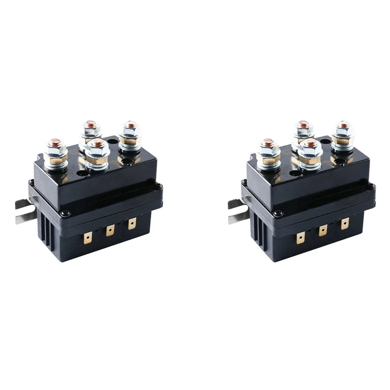 

2X Universal Contactor Winch Control Solenoid Relay 12V 500A Winch Solenoid Relay 500A DC Switch 4WD ATV Control