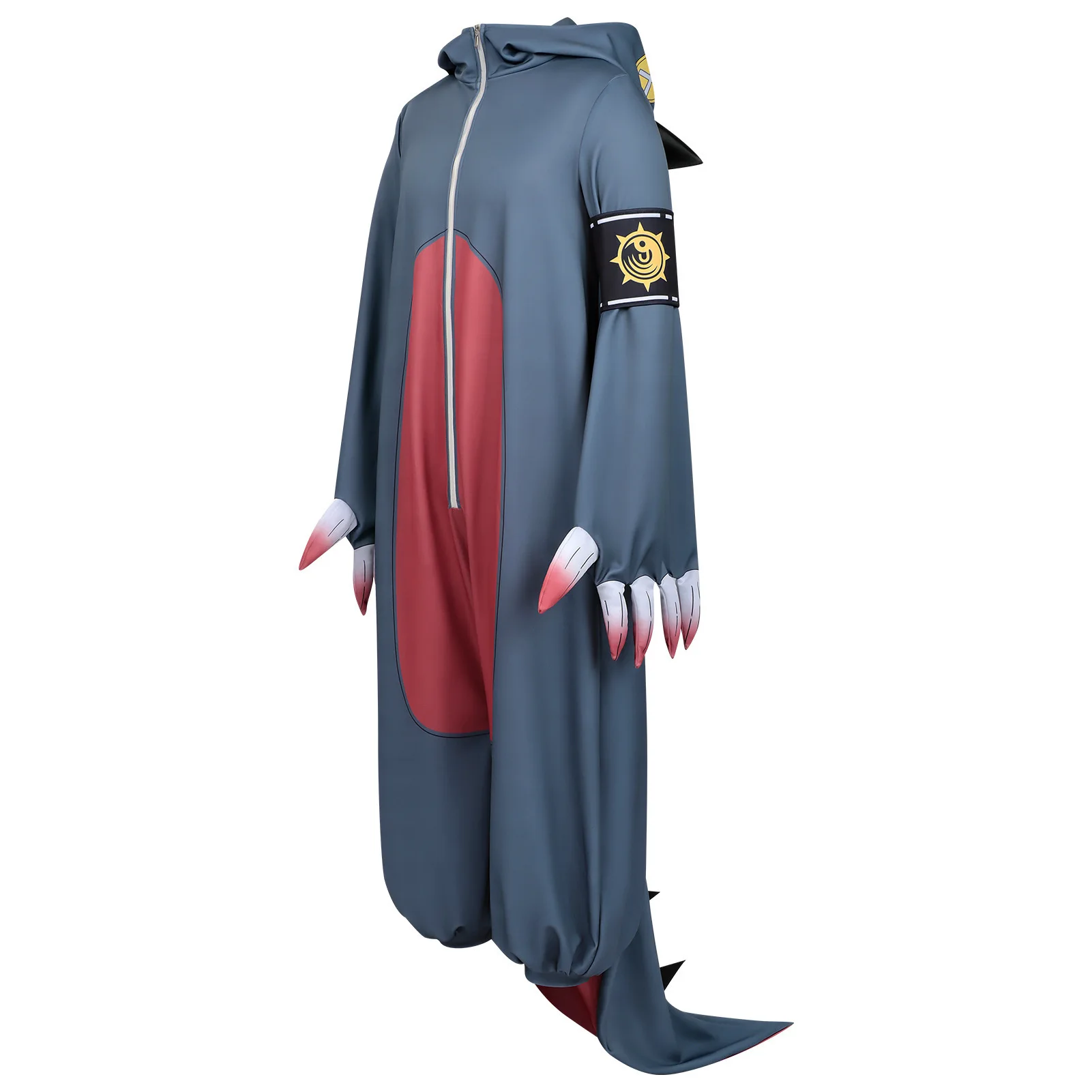 GACHIAKUTA Guita Cosplay costume BlueJumpsuit Funny Pajamas Anime Game Daily Wear Halloween Embroidery Top Vest Short Wig Set view 3